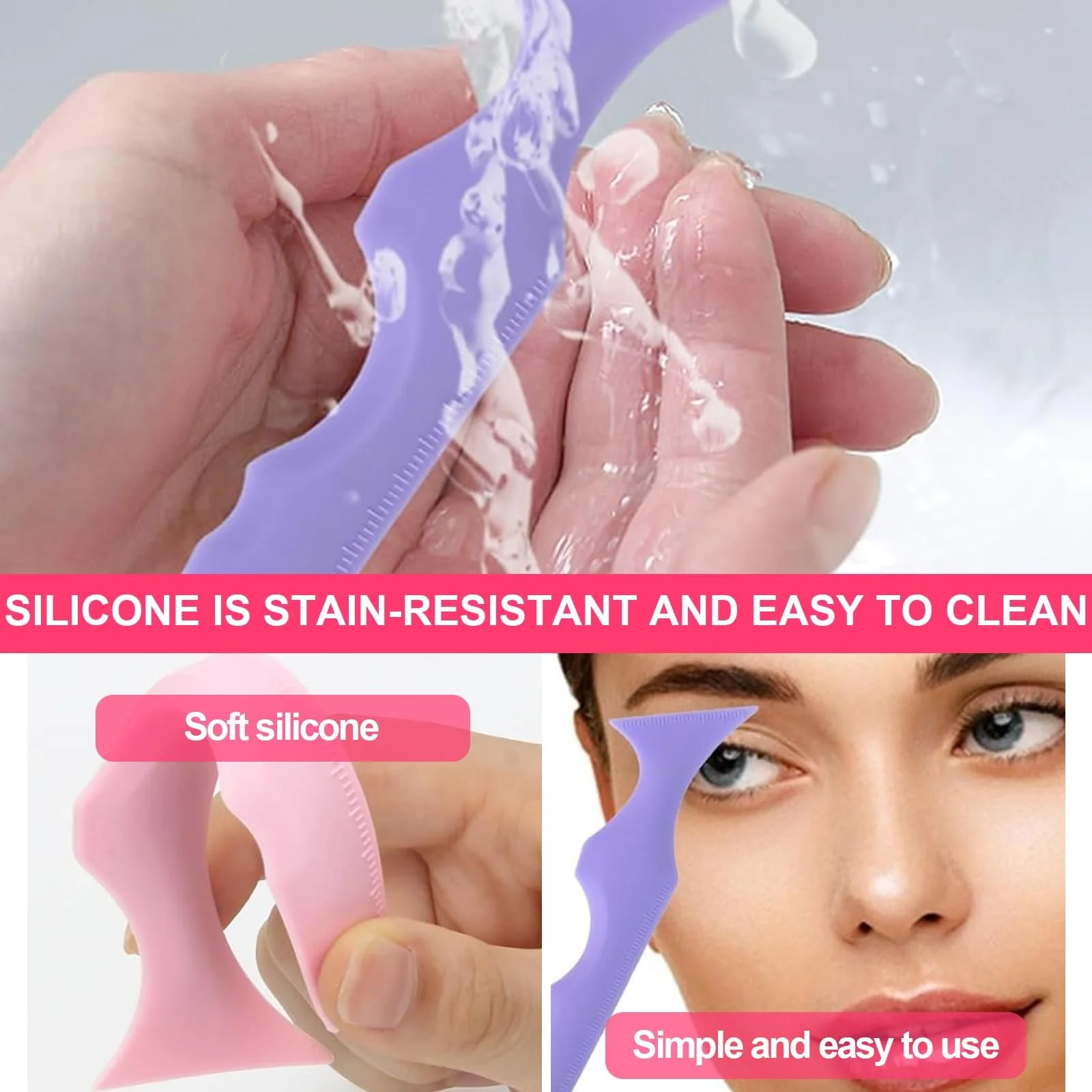 Набір з 2 трафаретів для підводки ChAusa, силіконові, фото №3 Набір з 2 трафаретів для підводки ChAusa, силіконові, фото №3