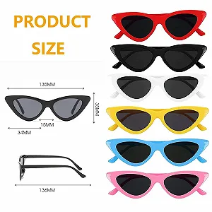 Солнцезащитные очки Bztzhm Набор из 6 Неоновые synthetic.ua - Фото 1