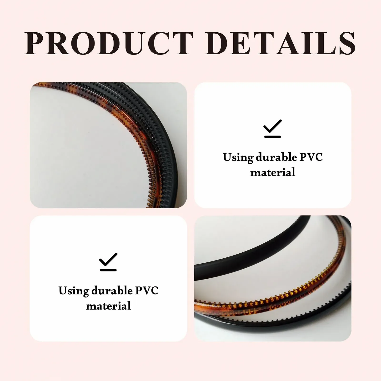 Обруч для волосся пластиковий однотонний з зубцями, фото №3 Обруч для волосся пластиковий однотонний з зубцями, фото №3