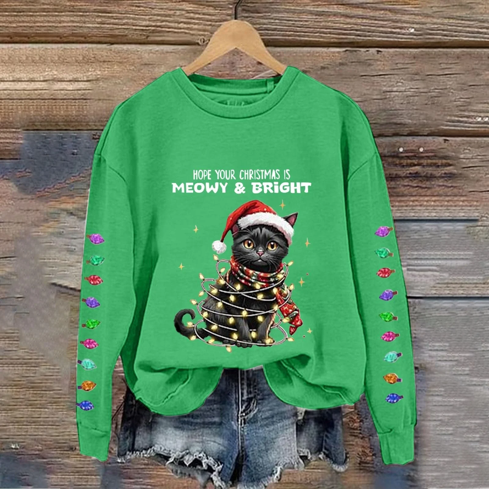 Різдвяний светр Unilarinna Hope Your Christmas is Meowy and Bright, фото №2