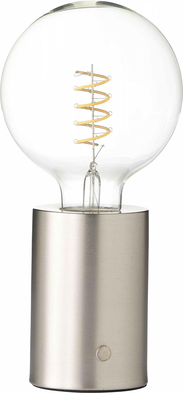 Світлодіодна настільна лампа Northpoint Edison Style 2000 мАг з сенсорним димером Сталь Прозоре скло, фото №1