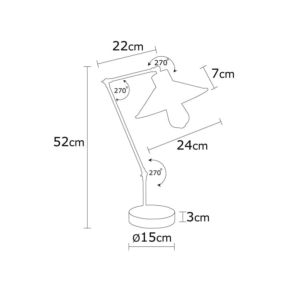 Настільна лампа GREENICE Huanggang E27 Чорна, фото №2