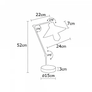 Настільна лампа GREENICE Huanggang E27 Чорна synthetic.ua - Фото 1
