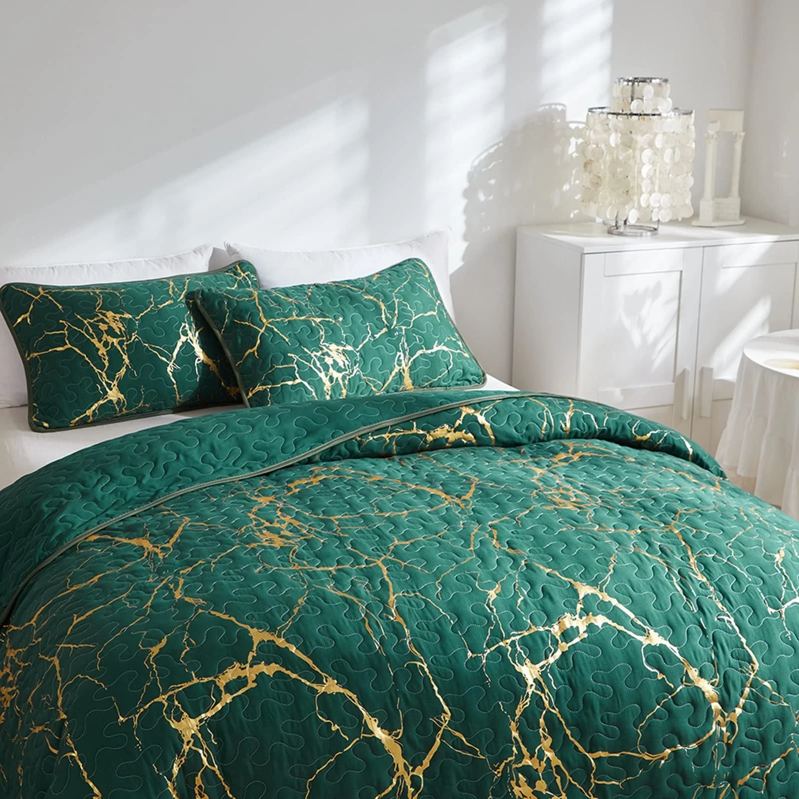 Покривало Двоспальне HAVOP Зелений Стьобаний, фото №4