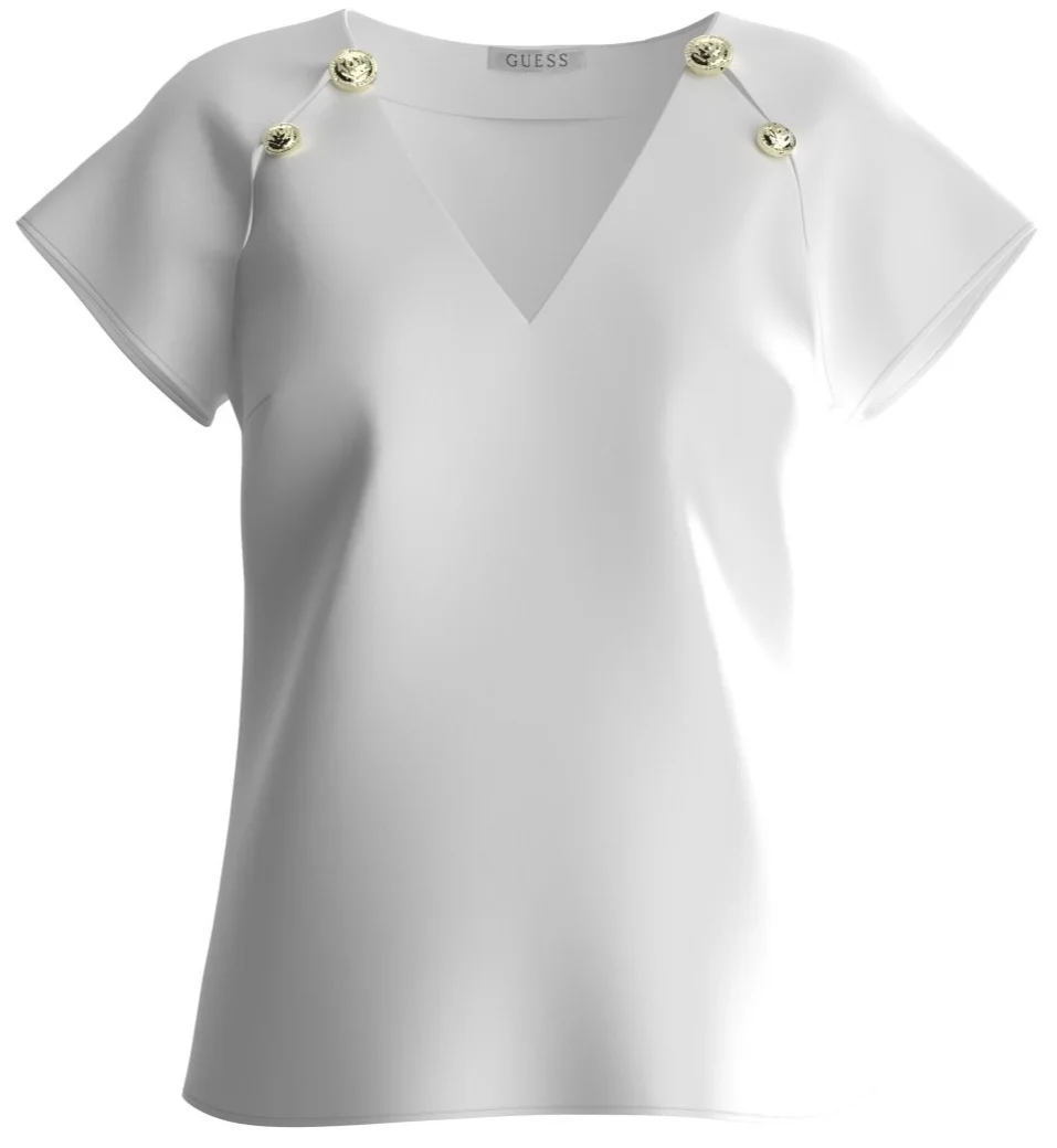 Женский белый топ GUESS New Mattea / Белый / Размер S, фото №1