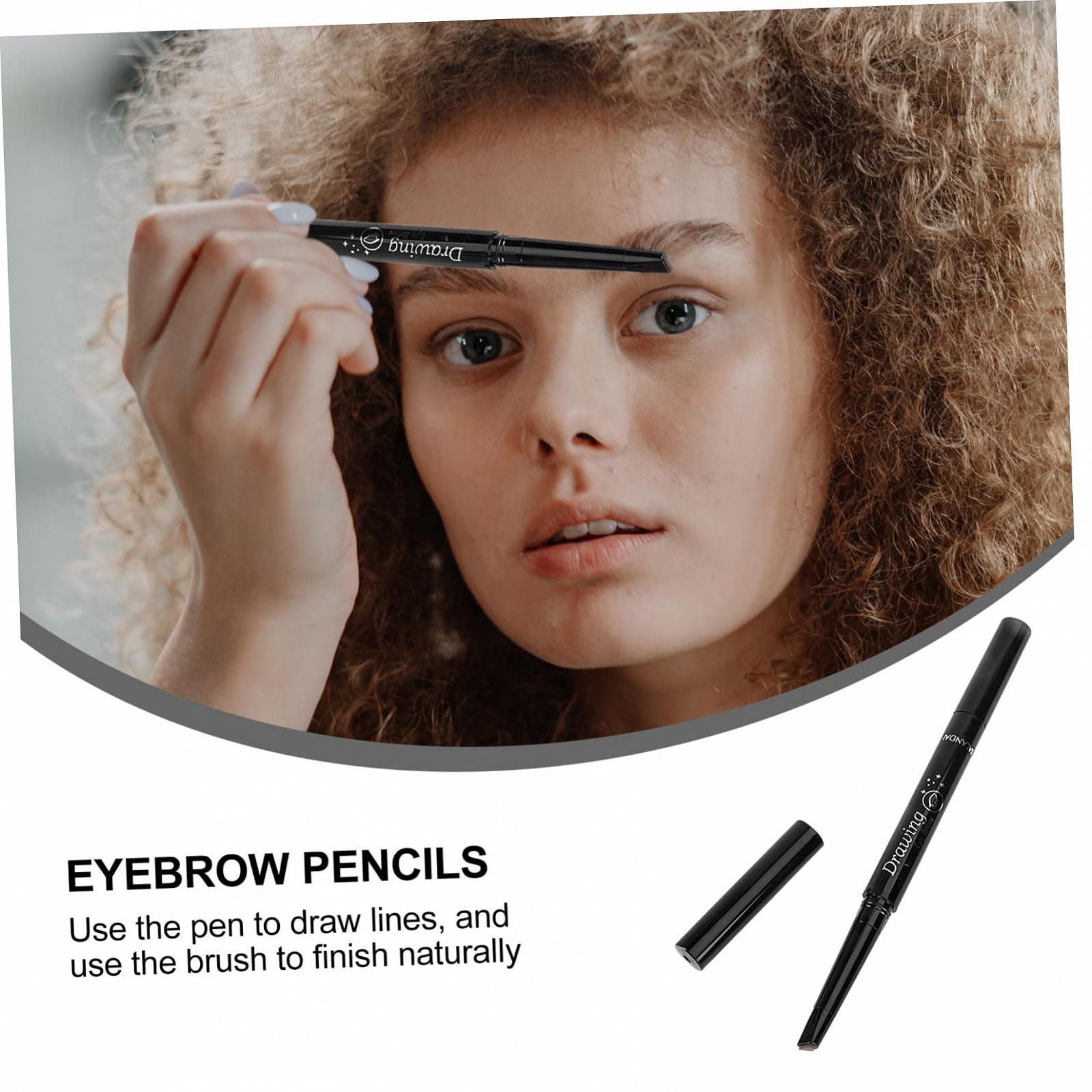 Набор POPETPOP Portable 3 Шт. Карандаш для бровей Двусторонний Вращающийся Шоколад Цвет, фото №3