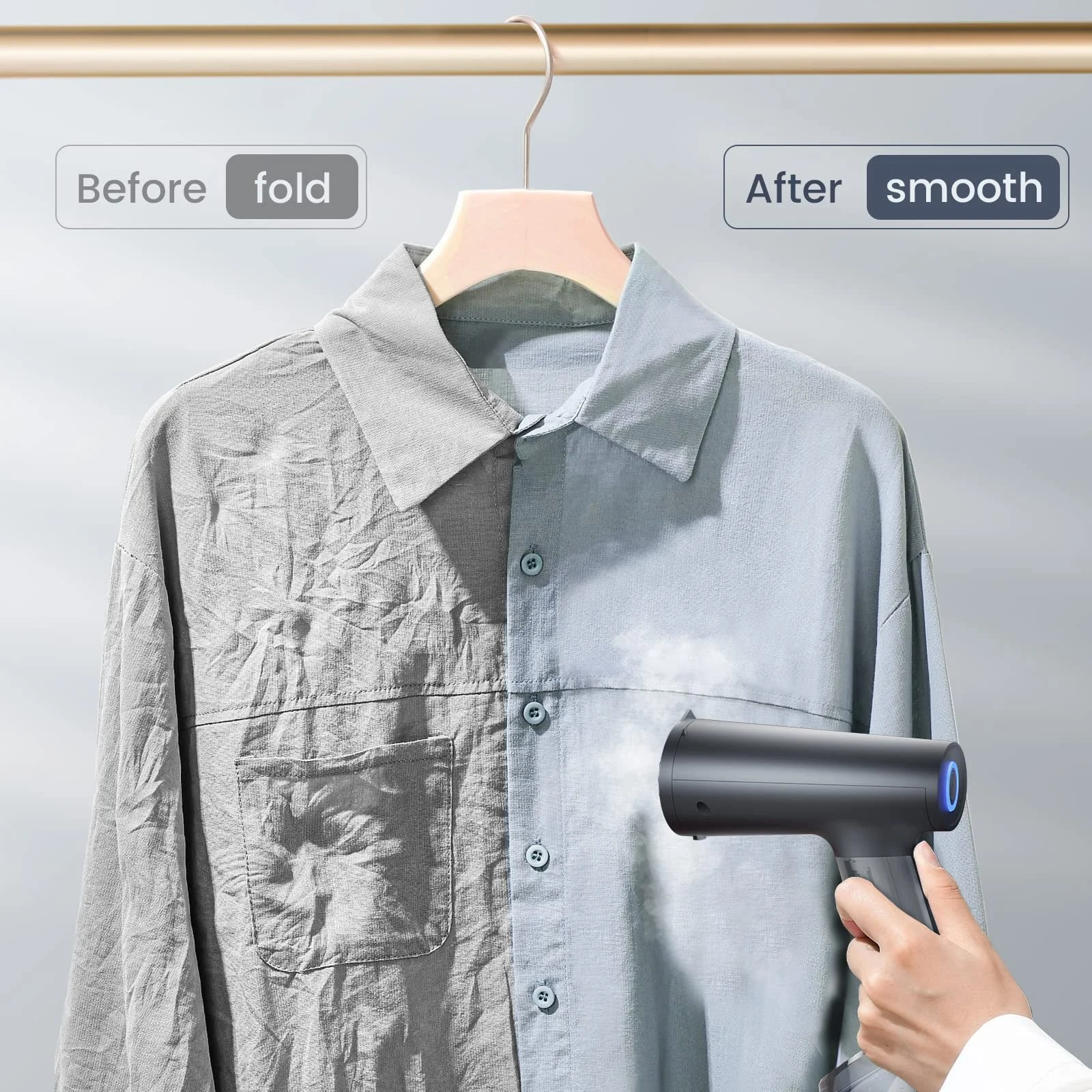 Вертикальный отпариватель FMK Travel Iron Steam Mini 1400 Вт 300 мл, фото №2