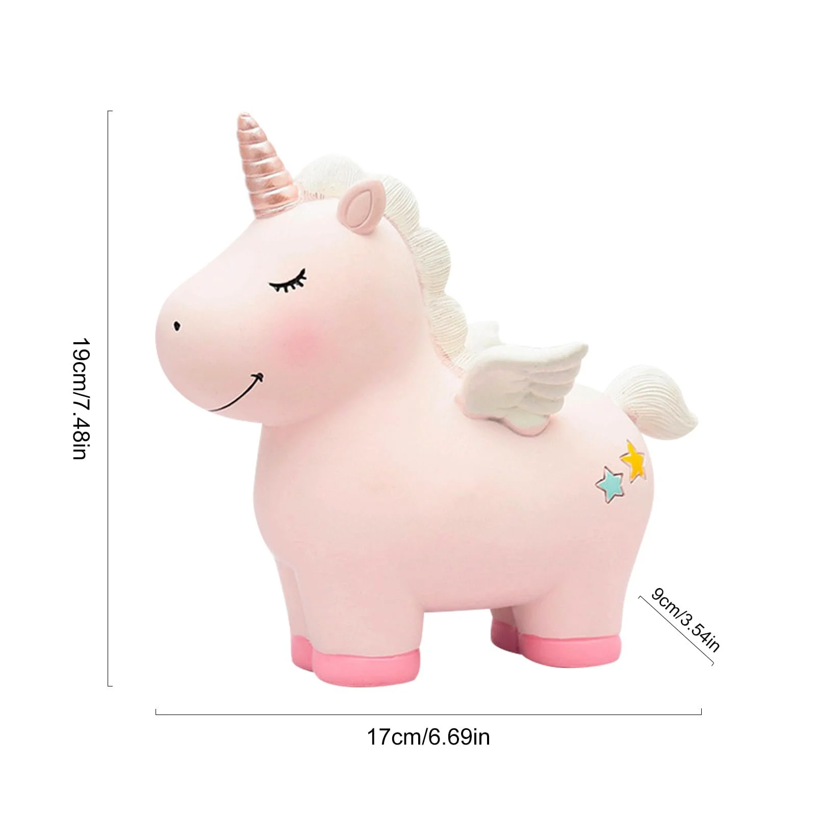 Скарбничка Bootoow Єдиноріг небитка рожева 17 x 9 x 19 см, фото №2