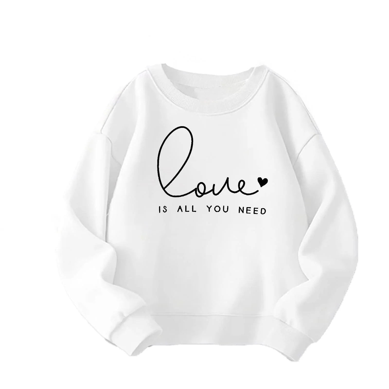 Світшот Generisch з круглим вирізом для дівчат, Вільний пуловер без капюшона, фото №1