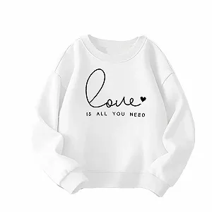 Світшот Generisch з круглим вирізом для дівчат, Вільний пуловер без капюшона - Фото 1