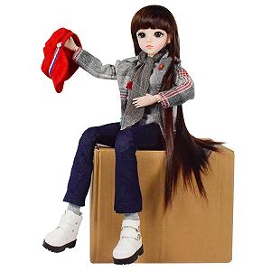 Кукла EVA BJD 1/3 Ball Mechanical Jointed Doll с Полным Набором Одежда Обувь Волосы Носки Брюки Аксессуары Высота 24 Дюйма (Phyllis) synthetic.ua - Фото 1