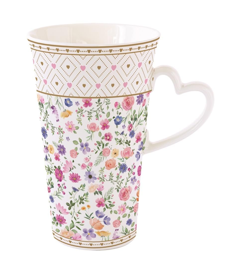 Кружка Easy Life Mon Amour MAMO3104 600 мл, з ручкою у формі серця, фото №1