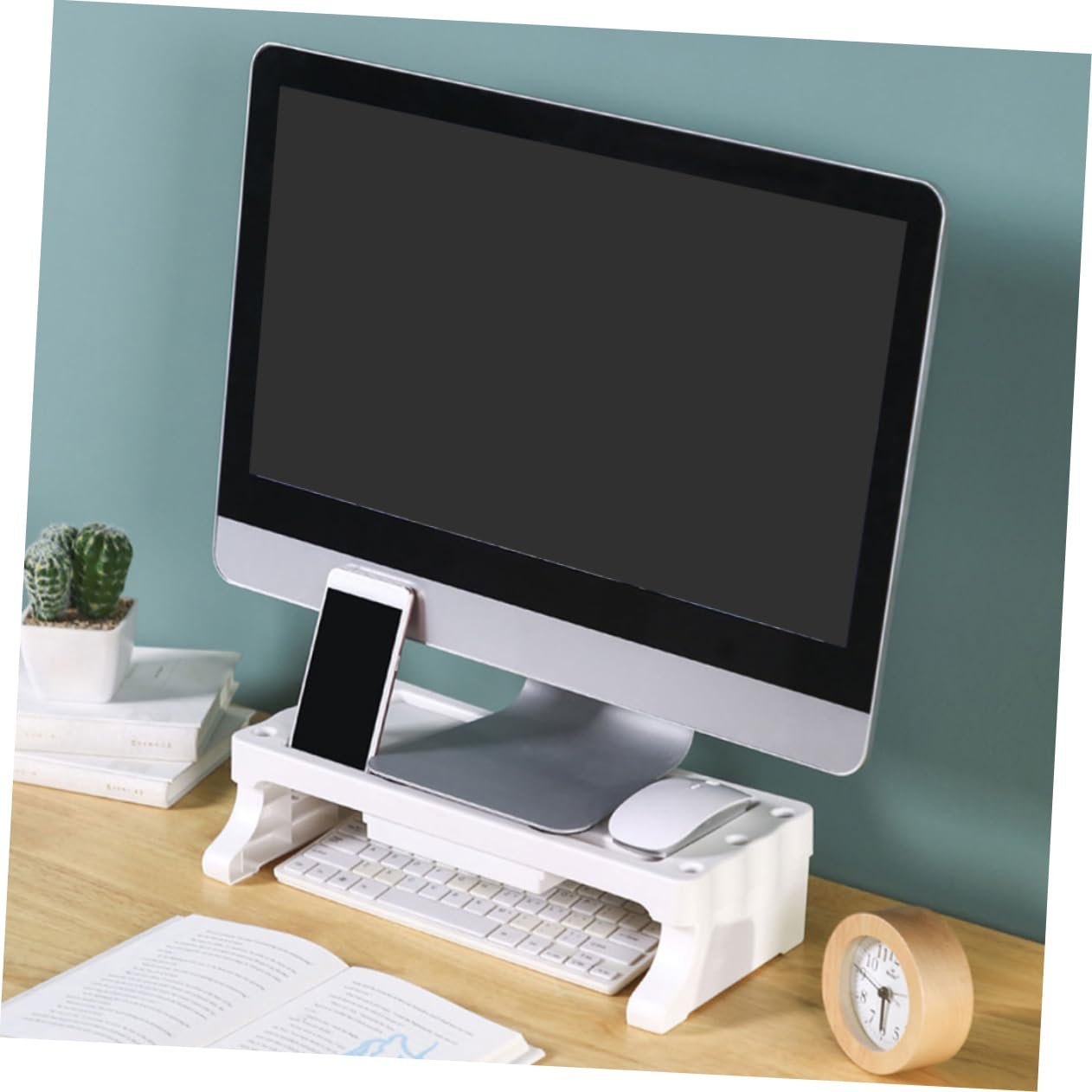 Подставка для монитора для ноутбука Подставка-возвышение Держатель для хранения дисплея Держатель для хранения ручек Компьютерные аксессуары для организации стола, фото №5