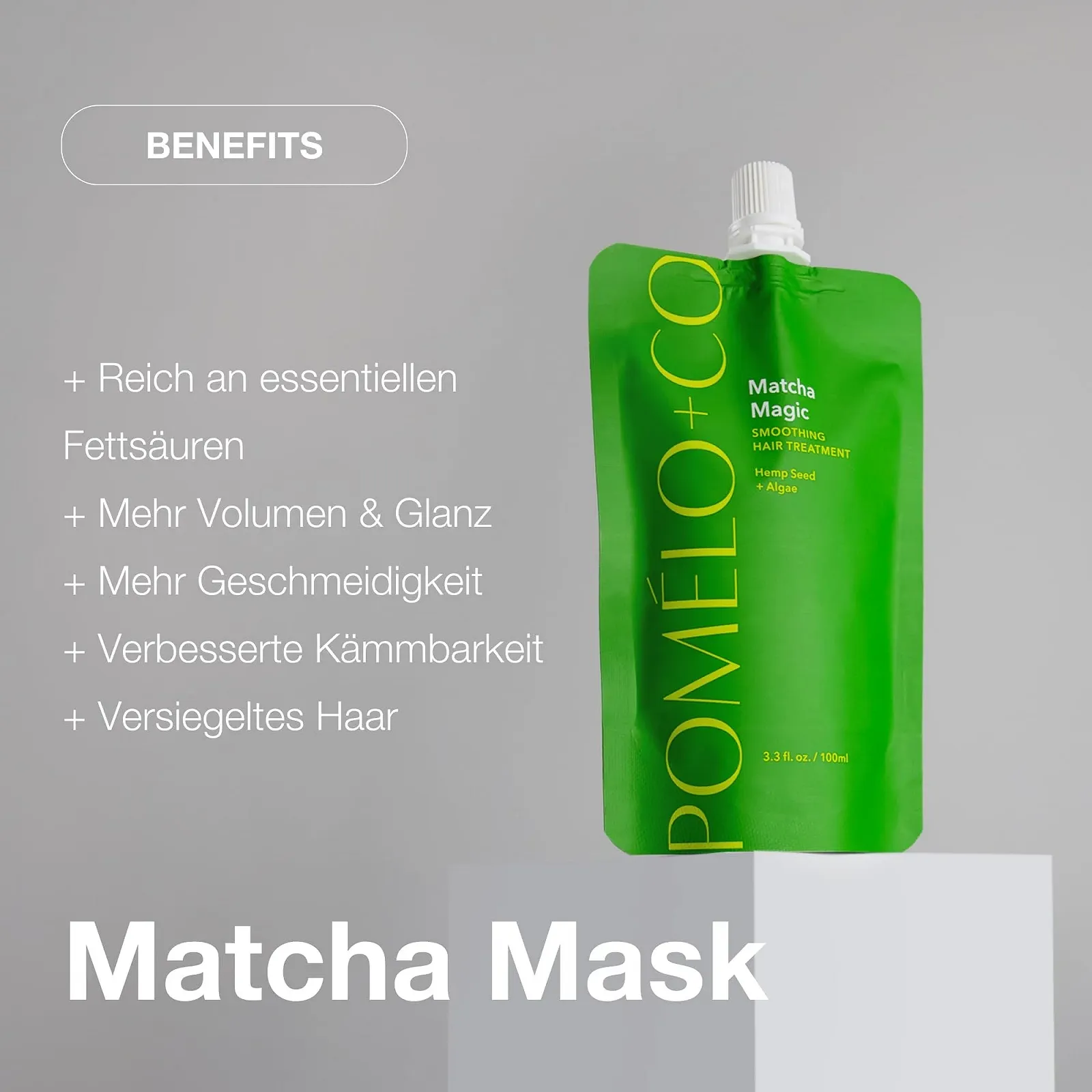 Маска Pomélo+Co. Natural Anti Frizz Matcha Magic 99.3% 100 мл, фото №2