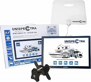 Телевизор портативный 16" Unispectra 160T2F-AB / HD / 60 Гц / LED /  T2 - Фото 1