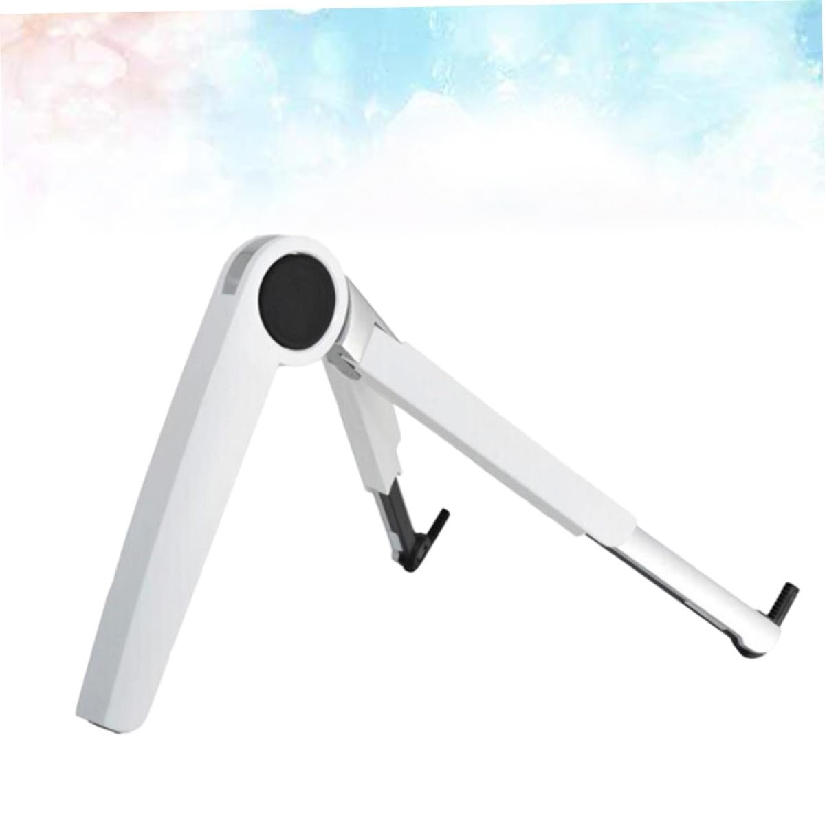 Підставка для ноутбука трикутна алюмінієва Yardenfun складана регульована стабільна для планшета охолоджуюча для офісу дому подорожей біла, фото №4