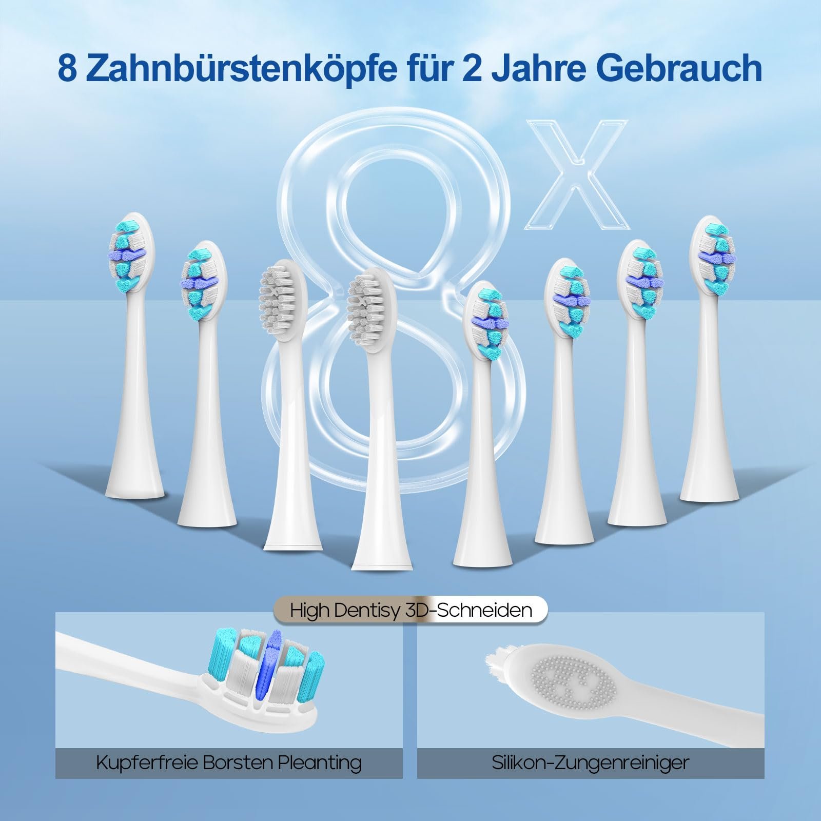 Електрична зубна щітка Seago Sonic SG2753 5 режимів Blue, фото №4