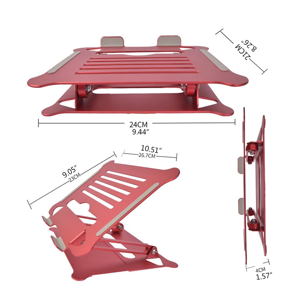 Регульована Підставка для Ноутбука Алюмінієва Легка з Вентиляційними отворами для Ноутбуків 11-17 дюймів, фото №5