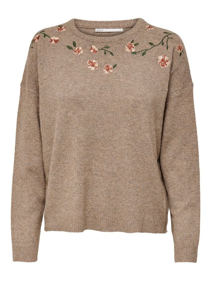 Пуловер ONLFIE LIFE L/S PULLOVER CC KNT 15232538-Camel ONLY S, фото №3