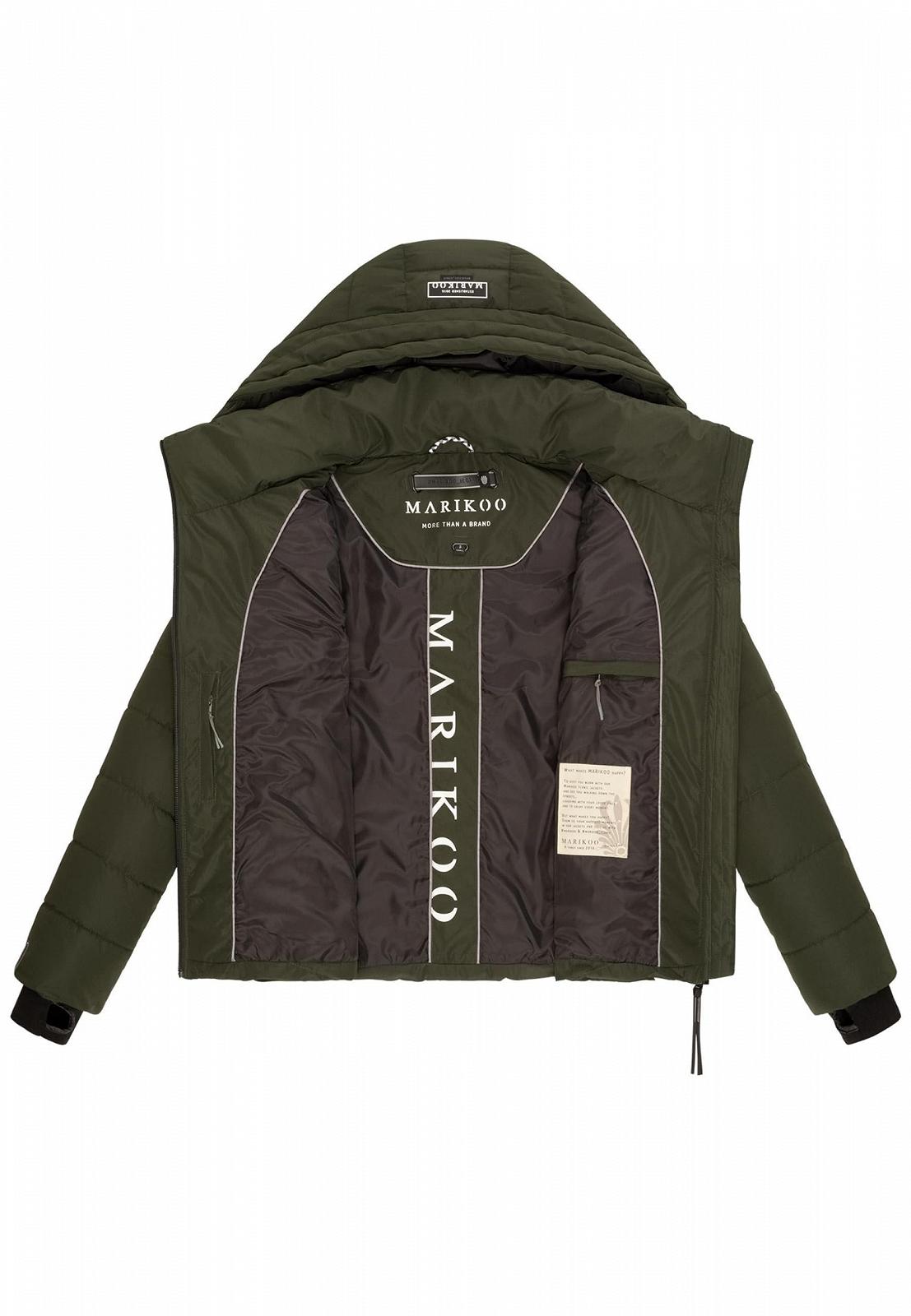 Женская зимняя куртка Marikoo (XS-3XL) - Водоотталкивающая, теплая, съемный капюшон, ветрозащитная, стеганая куртка, женская - воротник-стойка, 4 кармана, удлиненная молния, фото №5
