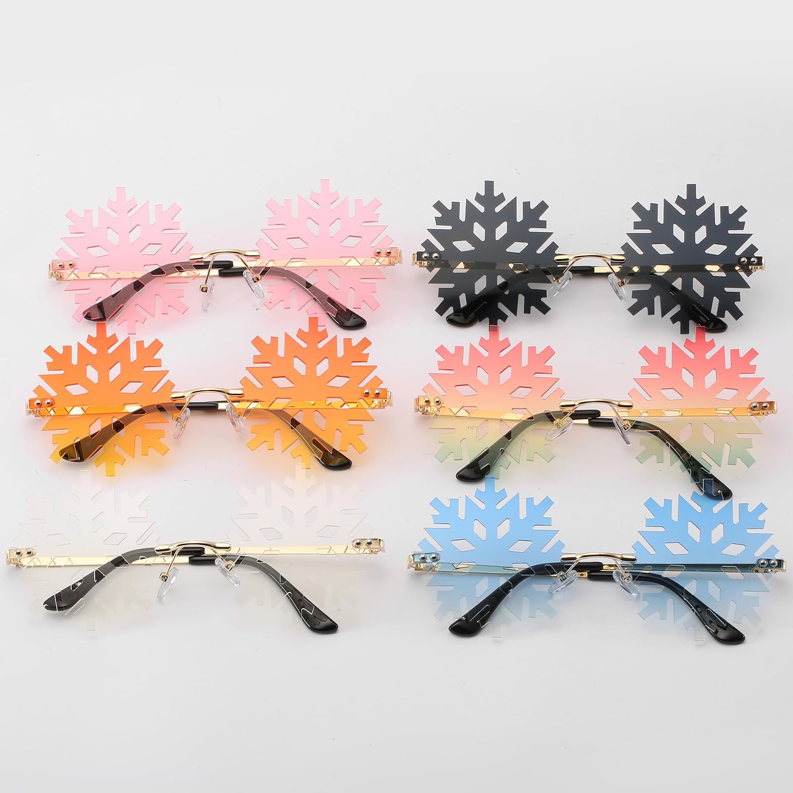 Сонцезахисні окуляри LJCZKA Без оправи Сніжинка Металева оправа, фото №6