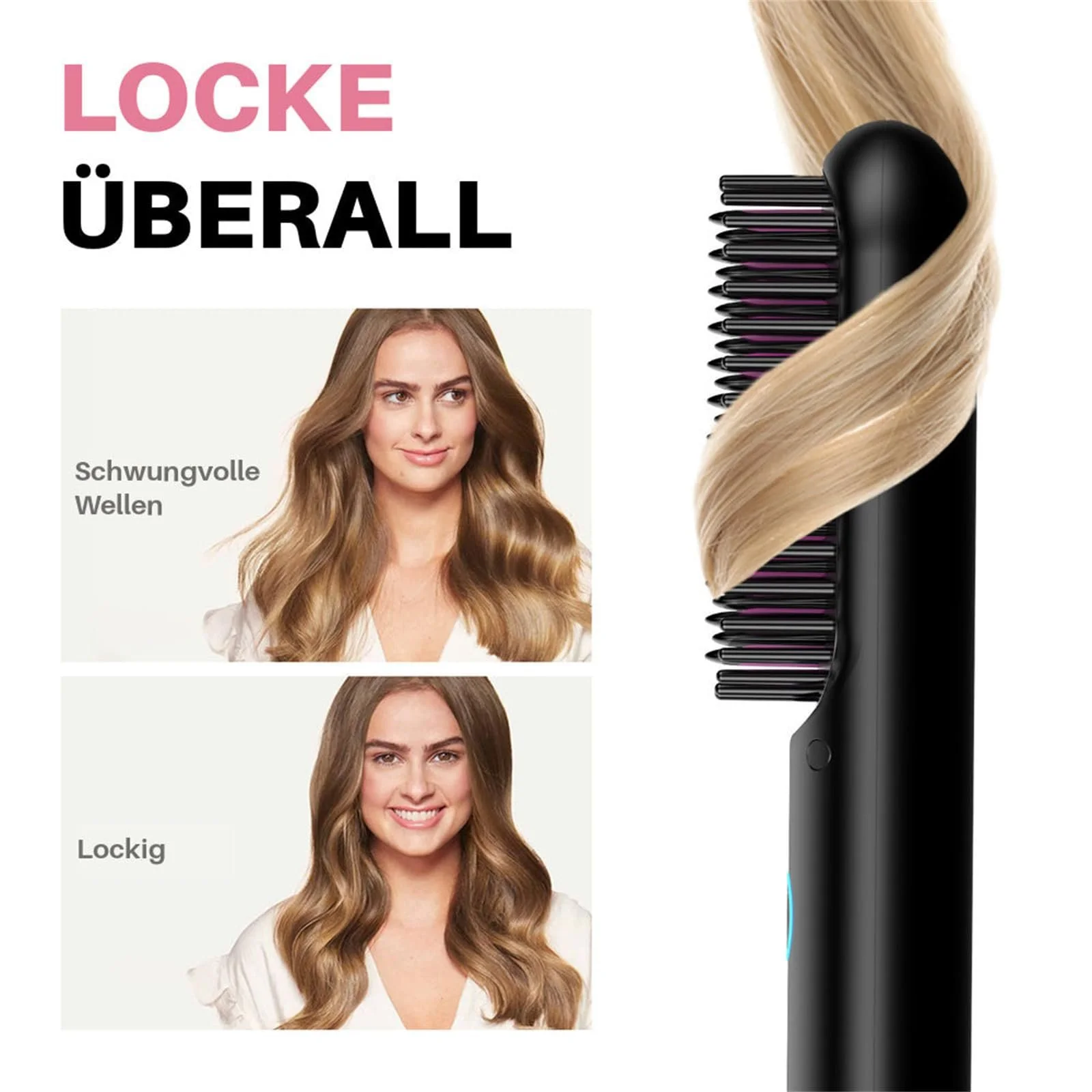 Щітка-випрямляч Eloura Berlin Eloura Portable Brush бездротова з технологією негативних іонів, фото №4