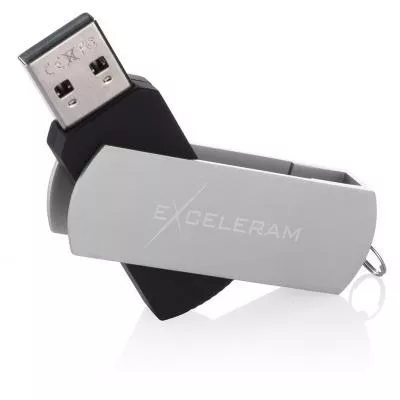 USB флеш-накопитель Exceleram 32GB P2 Series Silver/Black USB 2.0 EXP2U2SIB32, фото №3