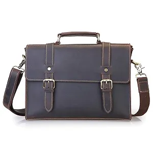 Купить Сумка Karoukee Classic из натуральной кожи для ноутбука 13 дюймов, кофейная - Фото 1 Сумка Karoukee Classic из натуральной кожи для ноутбука 13 дюймов, кофейная - Фото 1