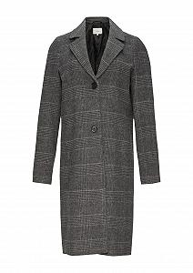 Пальто з вовни в клітинку - Фото 1