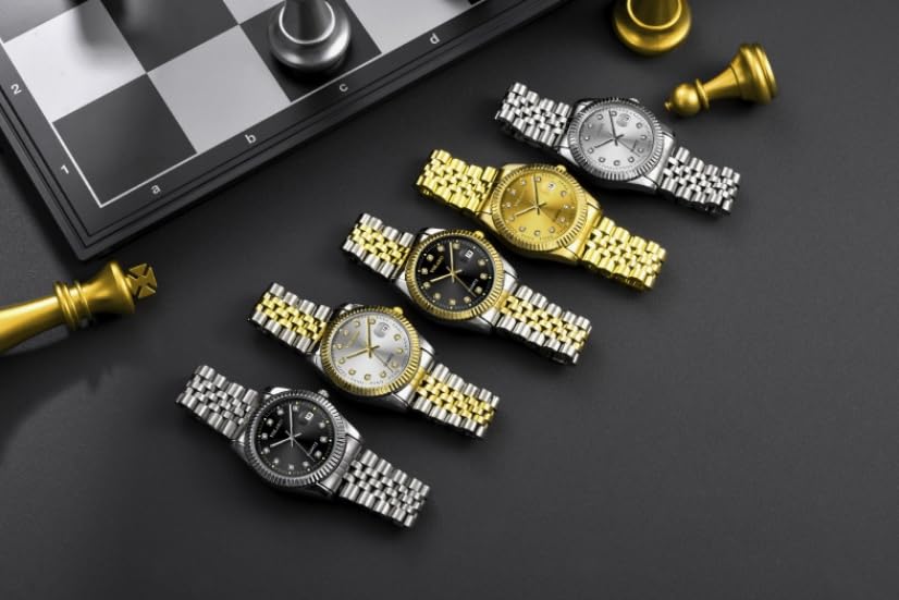 Часы JOATVEE Классический Кварцевый Мужской Из Нержавеющей Стали С Бриллиантами, фото №2