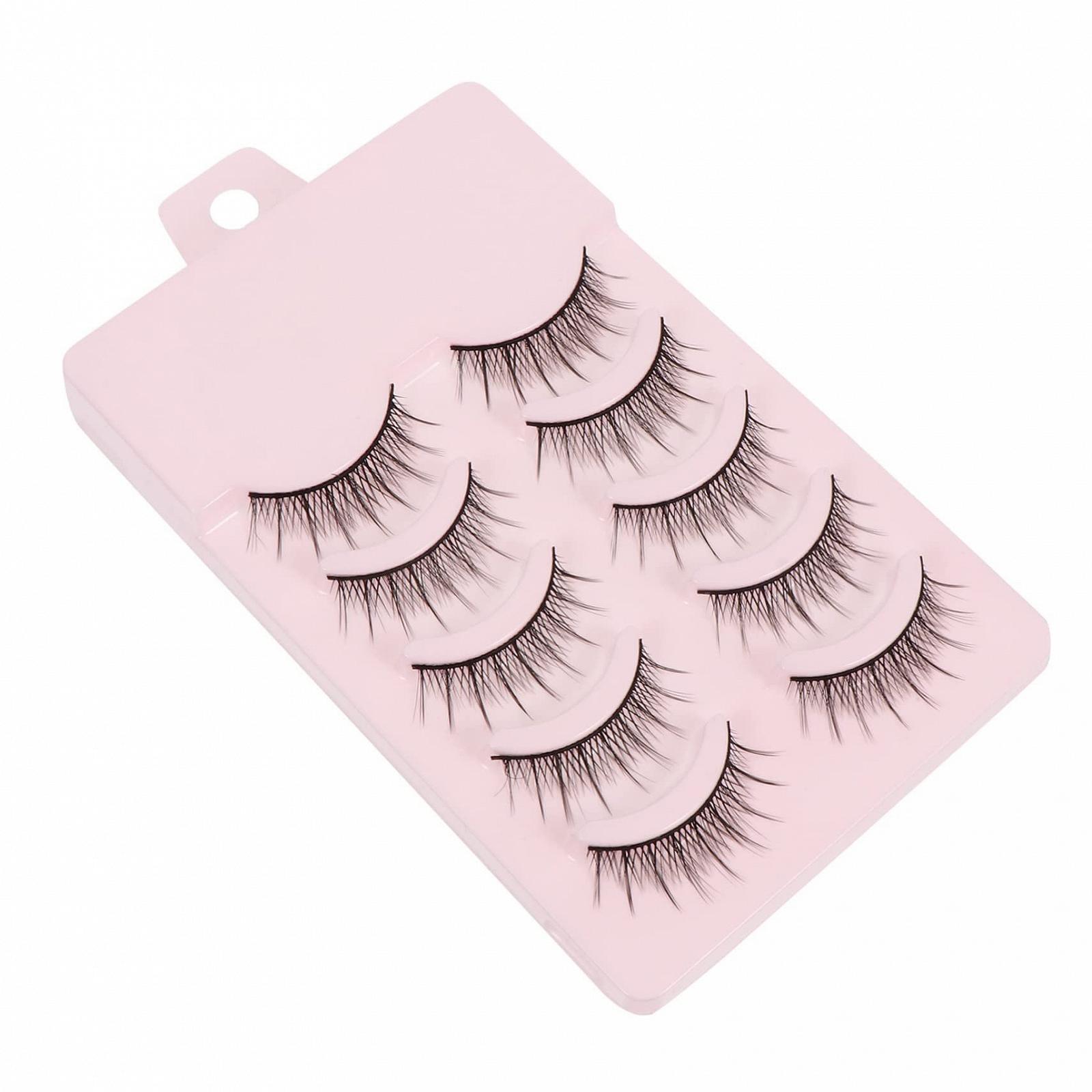 Фальшиві вії Angoily 5 пар косметичні хімічні волокна, фото №1