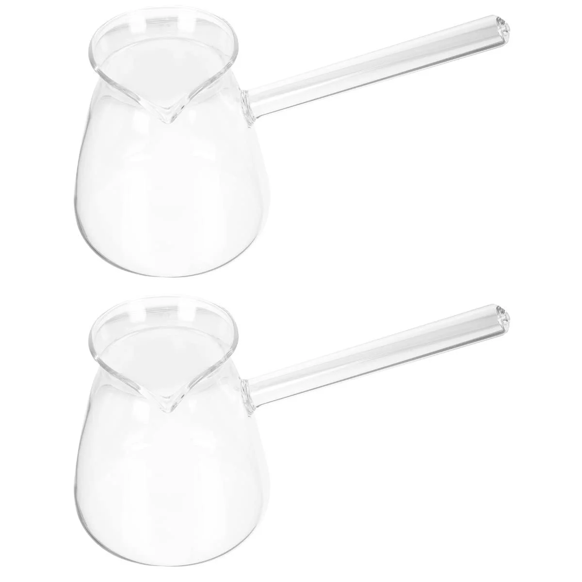 Турка HEMOTON 2 шт. Скляна для молока, грецької, арабської кави, ручної роботи, османська, кована Cezve Jezve Ibrik Briki, фото №1