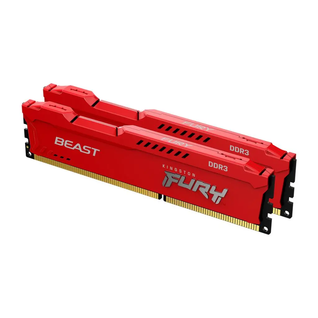 Модуль пам'яті для комп'ютера DDR3 8GB 2x4GB 1600 MHz Fury Beast Red Kingston ex HyperX (KF316C10BRK2/8), фото №1 Модуль пам'яті для комп'ютера DDR3 8GB 2x4GB 1600 MHz Fury Beast Red Kingston ex HyperX (KF316C10BRK2/8), фото №1