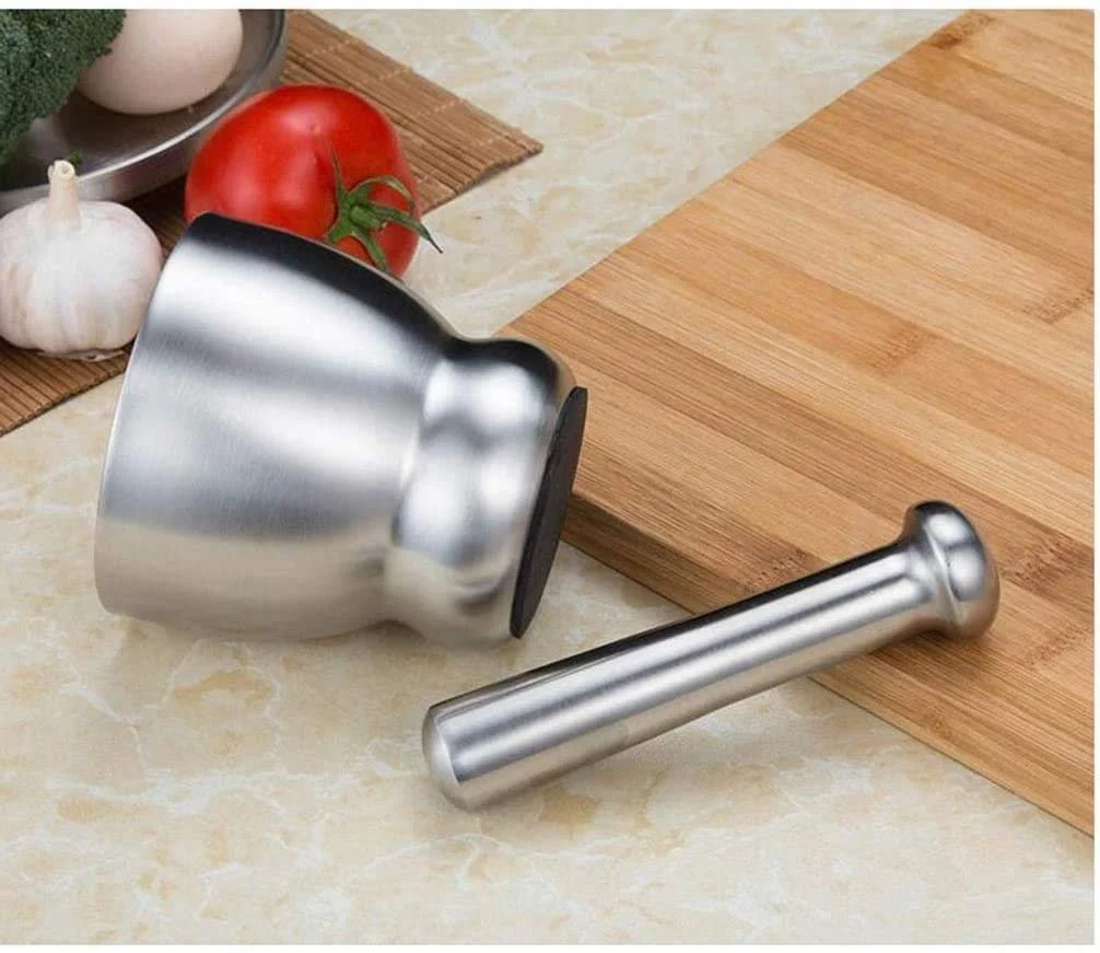 Ступка і товкач Набір Шліфована нержавіюча сталь, фото №4 Ступка і товкач Набір Шліфована нержавіюча сталь, фото №4