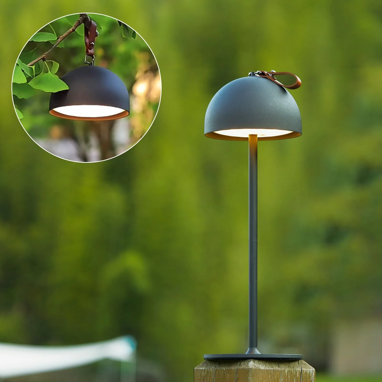 Настольная лампа DEELUX LED Battery USB-C IP44 3000 K Metal Черный 1 шт., фото №2