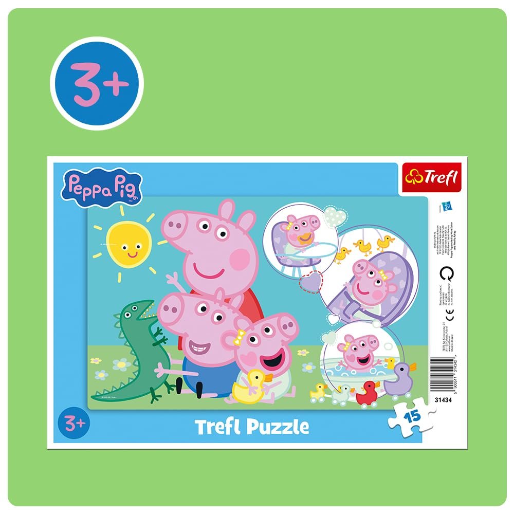 Пазлы Trefl Peppa Pig Cutest Pig рамочные 15 элементов для детей от 3 лет, фото №2