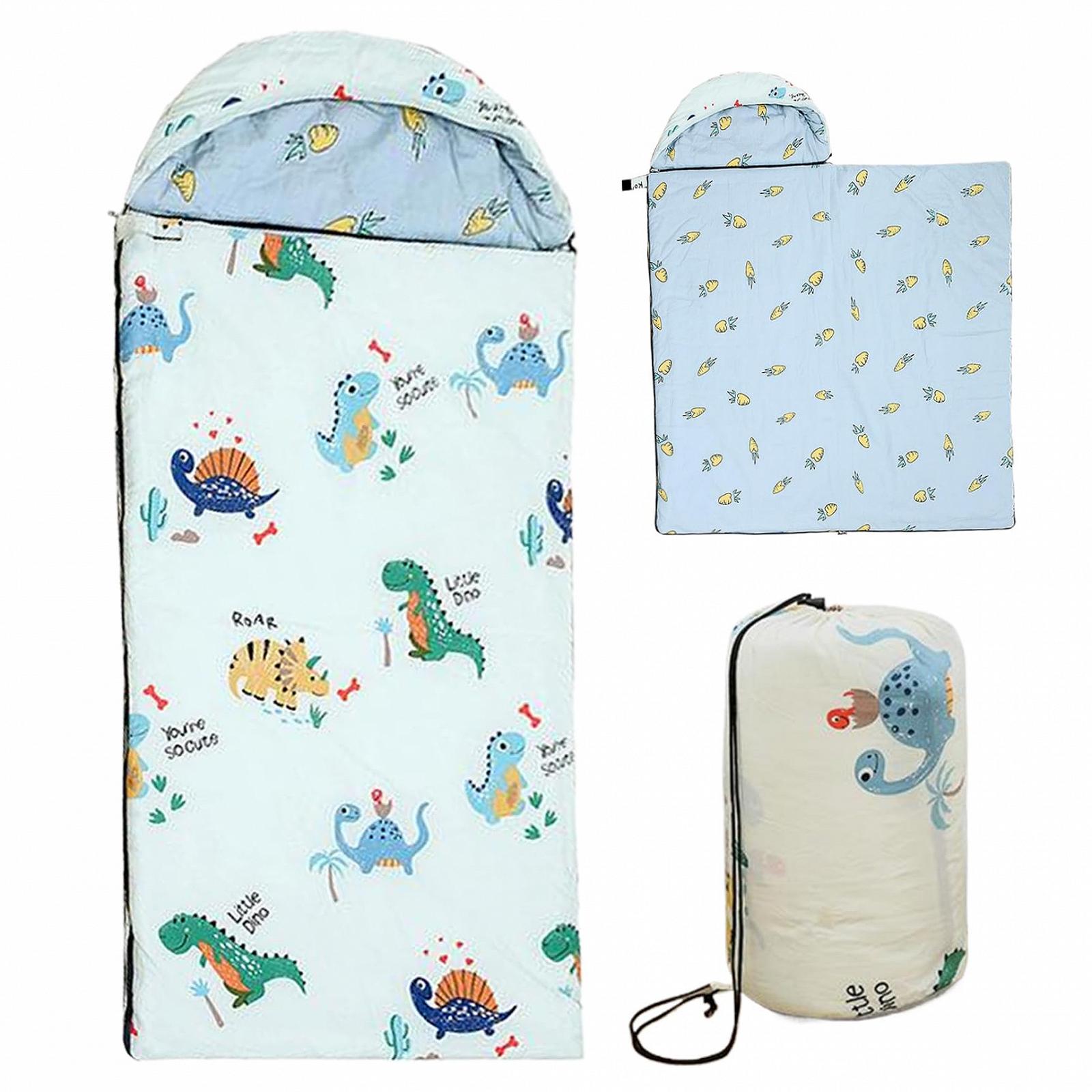 Дитячий Спальний мішок Забарвлення «Смішний динозавр» Поліестер Хлопок Застібка-блискавка, фото №1