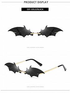 Сонцезахисні Окуляри у формі Кажана Золотий/Чорний synthetic.ua - Фото 1