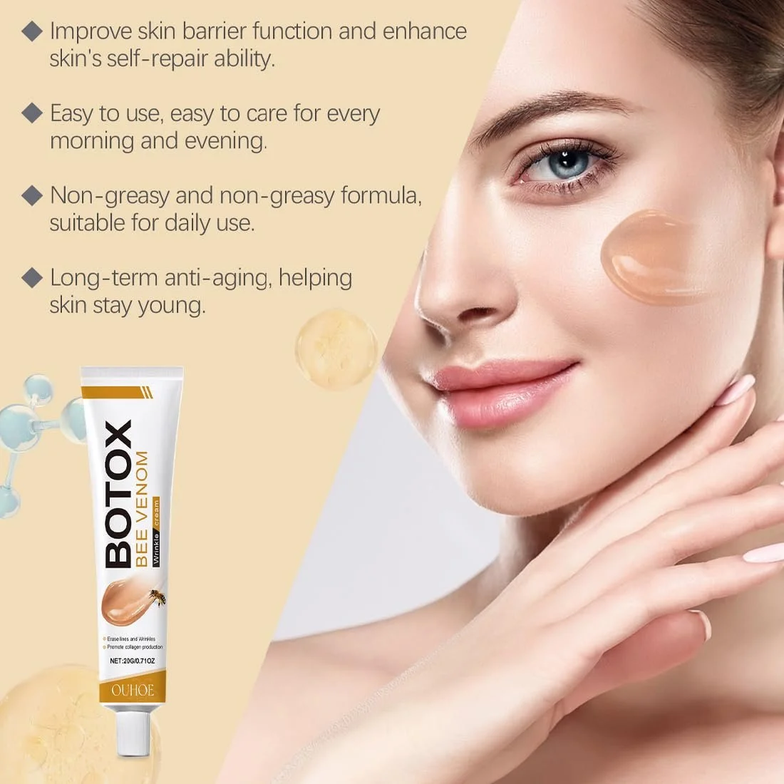 Крем Bee Cream Bee Venom против морщин увлажняющий 20 г, фото №5 Крем Bee Cream Bee Venom против морщин увлажняющий 20 г, фото №5