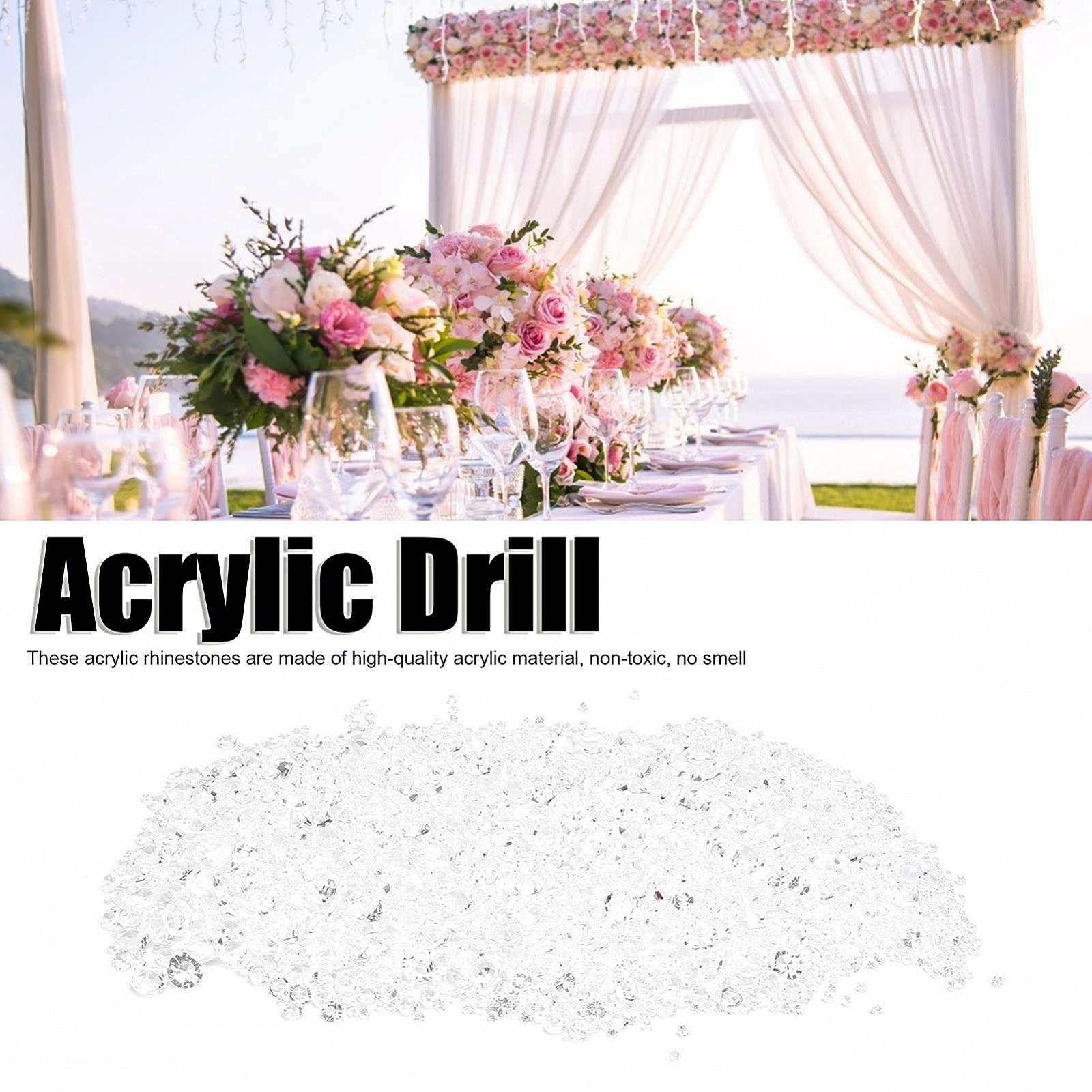 Акрилові стрази Плоска задня частина Без запаху Білий Змішаний 3/6/10 мм, фото №5