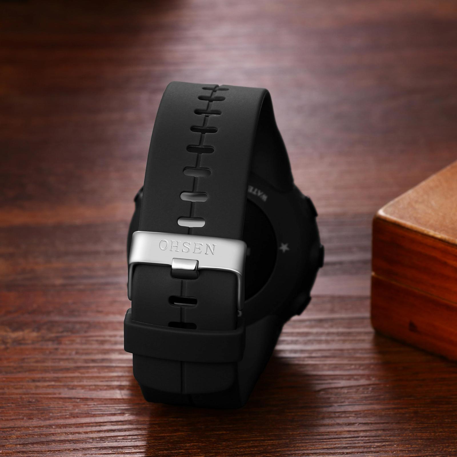 Годинник Avaner Чоловічий Військовий Цифровий Ремінець Каучуковий Спортивний з Датою Будильником Підсвічуванням Подарунок для чоловіків підлітків, фото №3