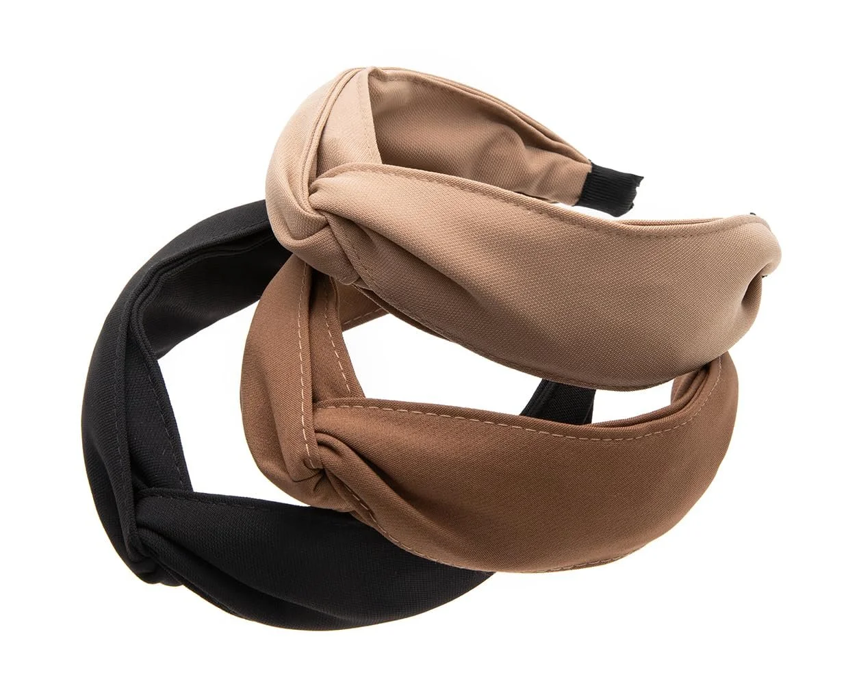 Пов'язка axy HRD5 з вишуканим вузлом і двошаровою тканиною Бежевий, фото №4