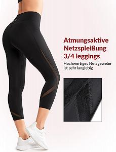 Шорты спортивные Yvette 3/4 Женские Capri с сеткой, высокой талией synthetic.ua - Фото 1