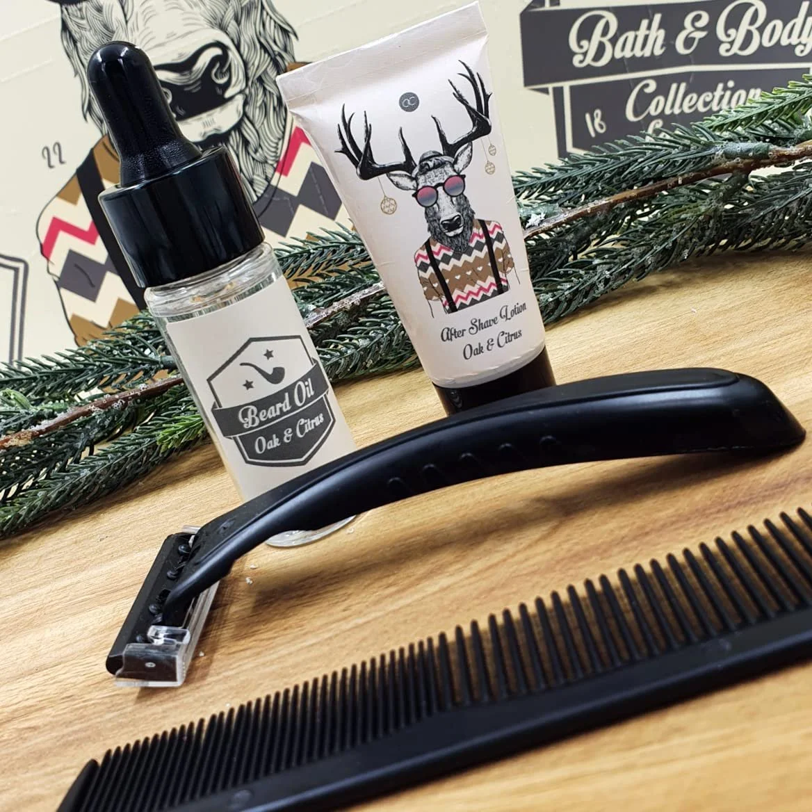 Адвент-календар для догляду за тілом Fancy Deer - Календар на Різдво для особистого догляду - Чоловічий адвент-календар, фото №3