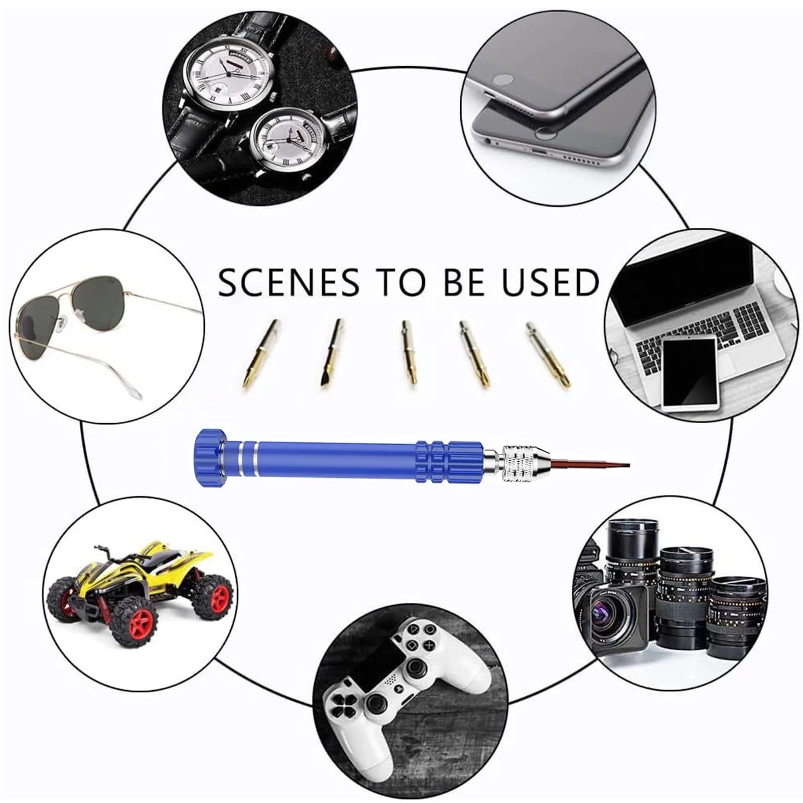 Набор отверток Mini 5-в-1 для ремонта очков смартфонов электроники компьютеров часов очков 6 комплектов, фото №6