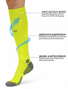 Компрессионные носки OCERA 3 пары с хлопковой махровой подошвой для женщин, мужчин и детей - гольфы с поддержкой, идеальны для спорта, путешествий и повседневной работы synthetic.ua - Фото 1