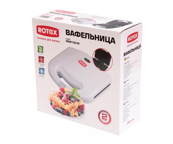 Вафельниця Rotex RSM120-W, фото №3