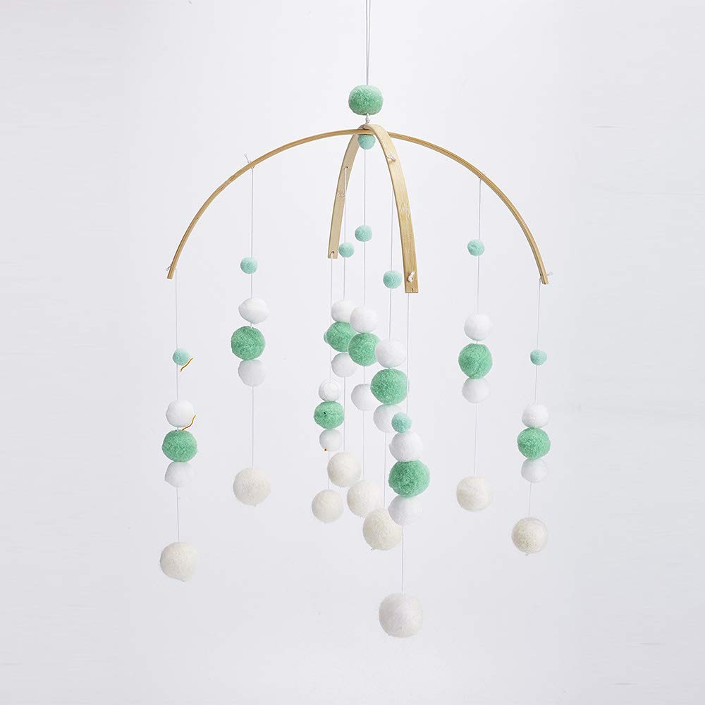 Игрушка Moonvvin Rattles Mobile Beads Bell for Nurseries Bed Hanging Tent Gifts Green, фото №2