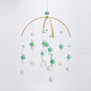 Карусель на ліжечко Moonvvin Rattles Mobile Beads Bell for Nurseries Bed Hanging Tent Gifts Green synthetic.ua - Фото 1