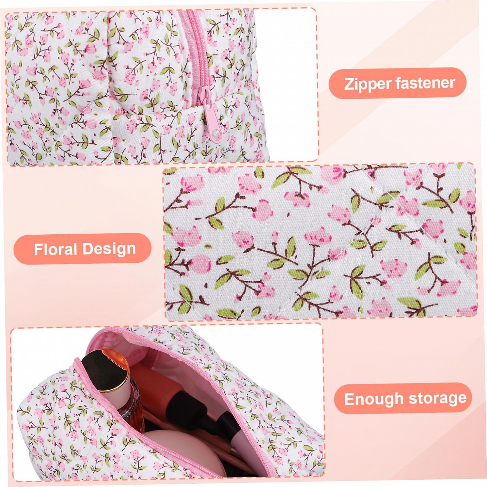 Сумка косметична LIFKOME 4 шт. квітковий візерунок з блискавкою, фото №7